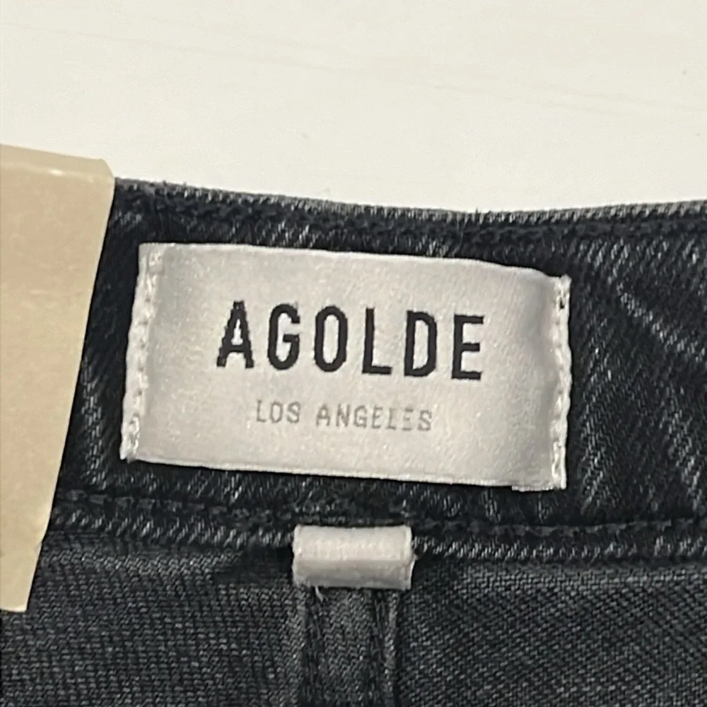 Agolde black kye mid rise straight crop jeans size 22 - Picture 11 of 14